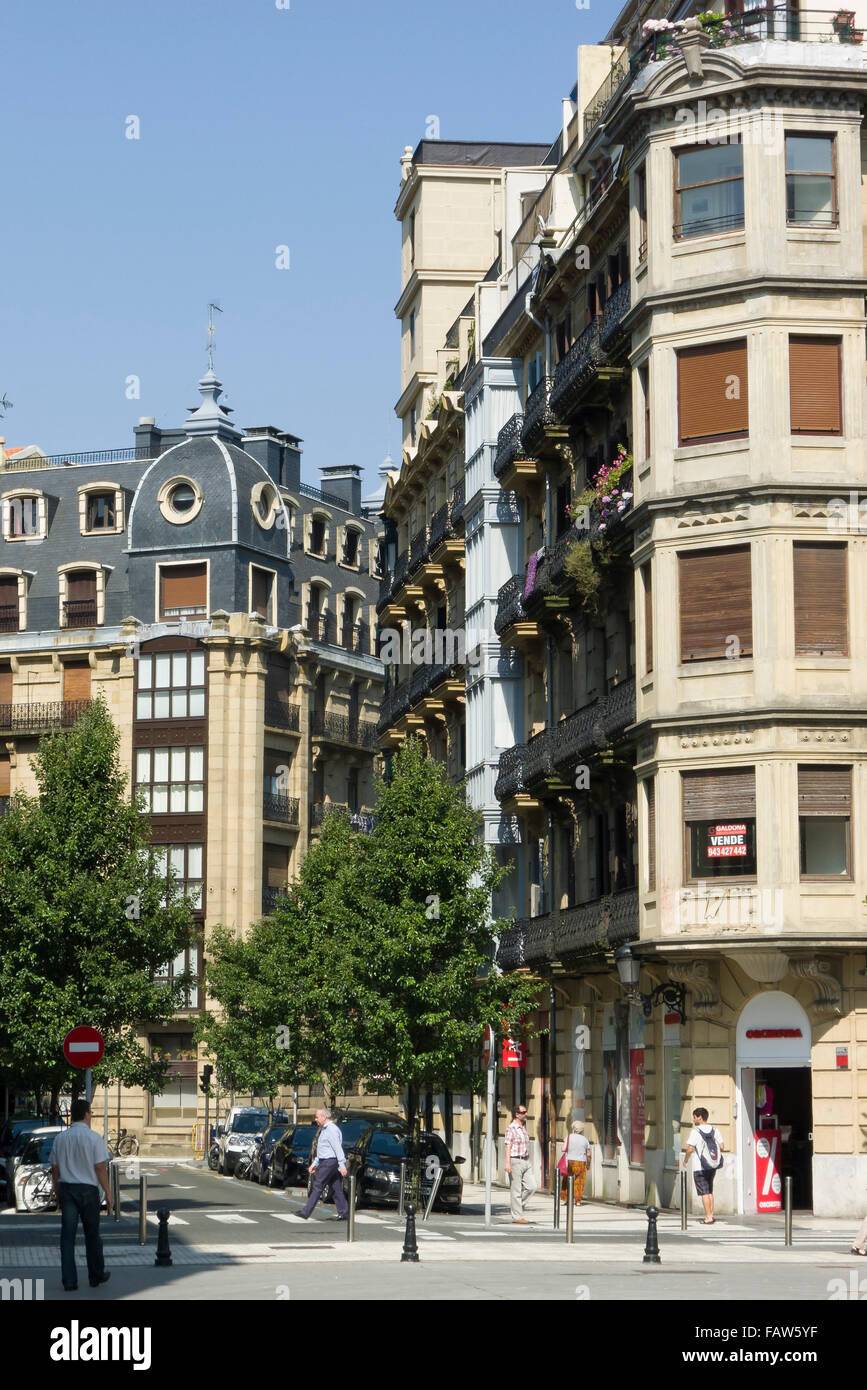 Centre-ville, San Sebastián, Guipúzcoa, Pays Basque, Espagne Banque D'Images