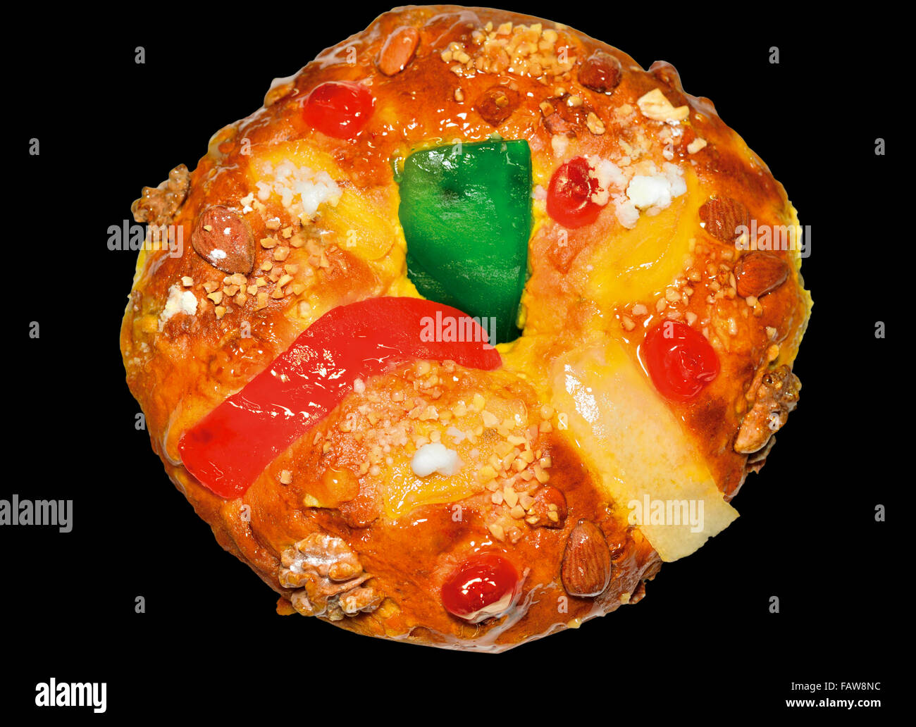 Portugais traditionnel gâteau Noël et Bolo Rei' Photo Stock - Alamy