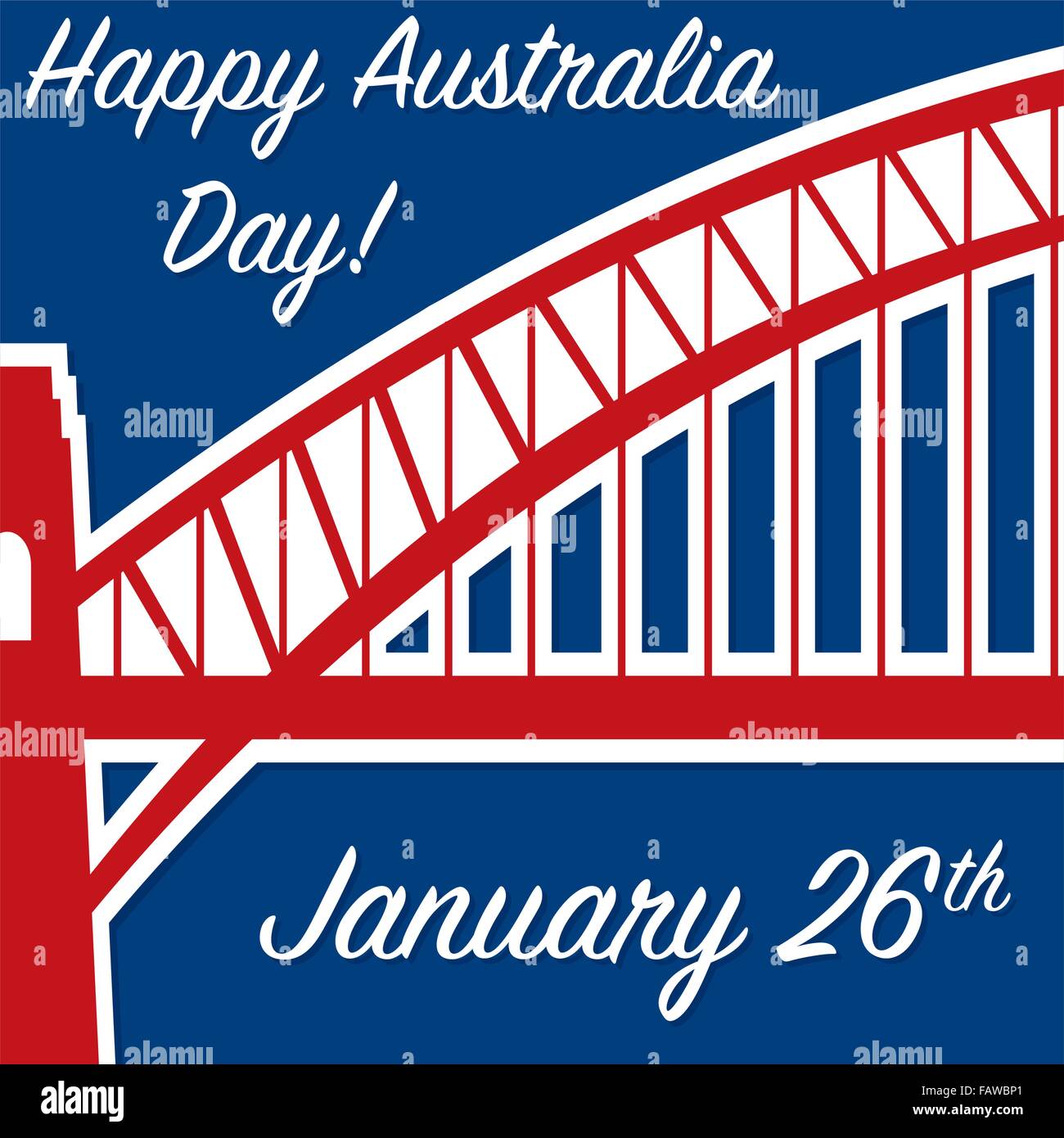 Harbour Bridge sticker Australie Jour carte en format vectoriel. Illustration de Vecteur
