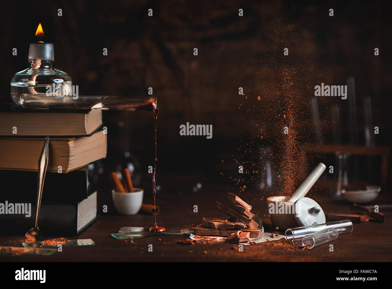 Phases de chocolat Banque D'Images