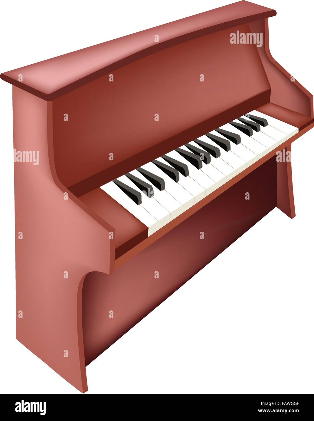 Instrument de musique, une illustration couleur marron Vintage de Celesta ou Celeste isolé sur fond blanc Illustration de Vecteur