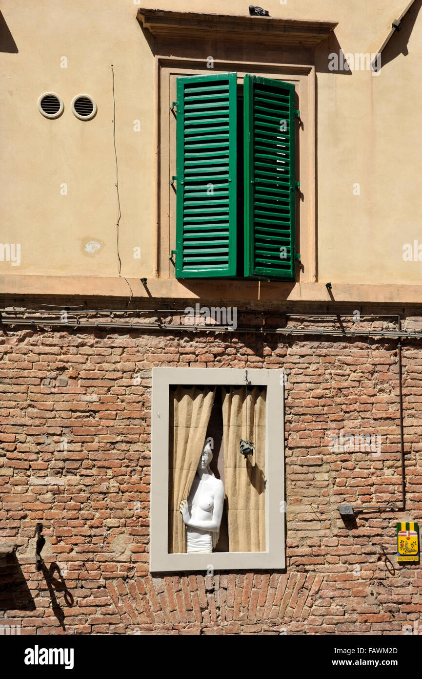 Italie, Toscane, Sienne, trompe l'oeil Banque D'Images