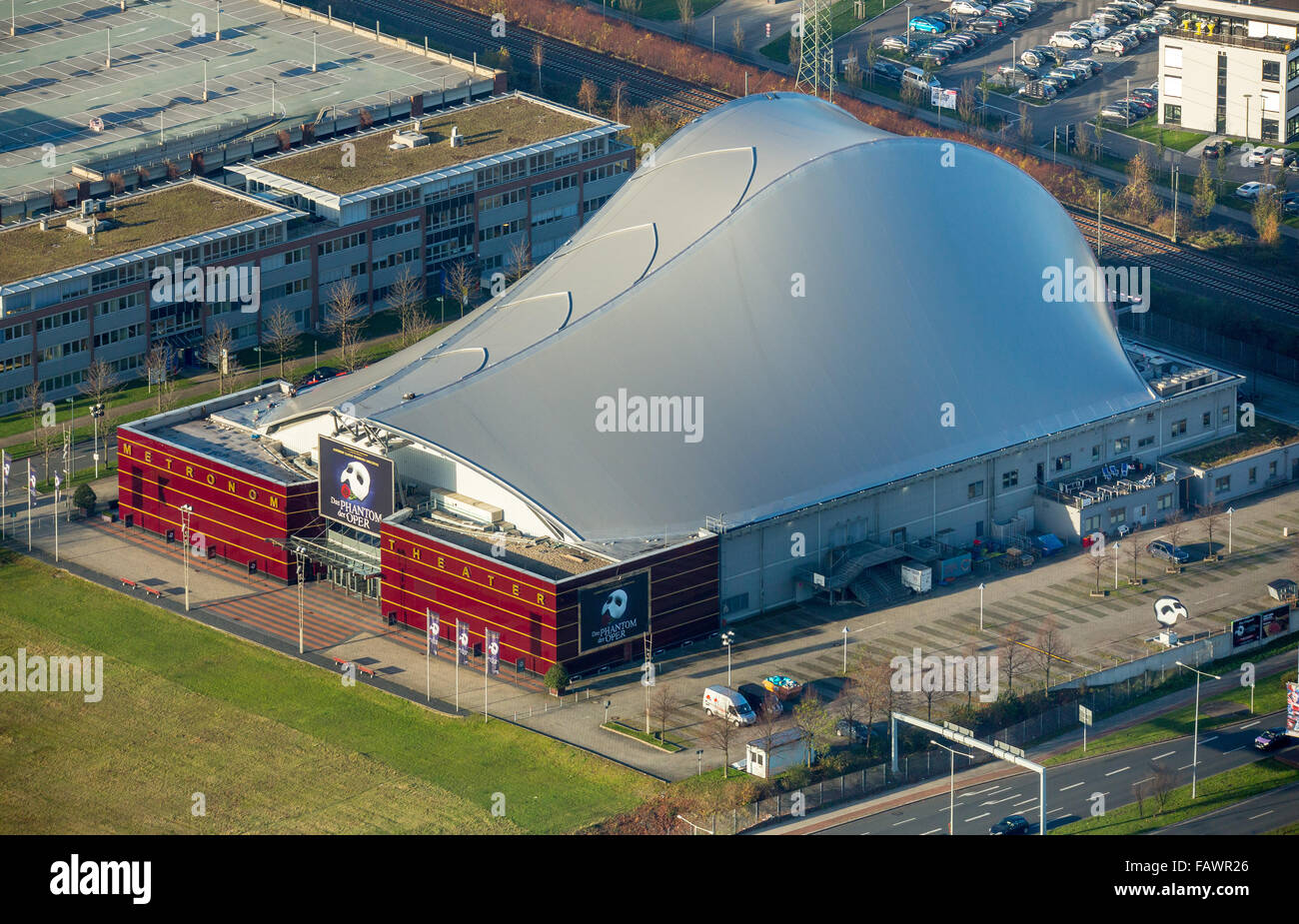 Théâtre Théâtre Metronom, tente, Centro, Oberhausen, Ruhr, Rhénanie du Nord-Westphalie, Allemagne Banque D'Images