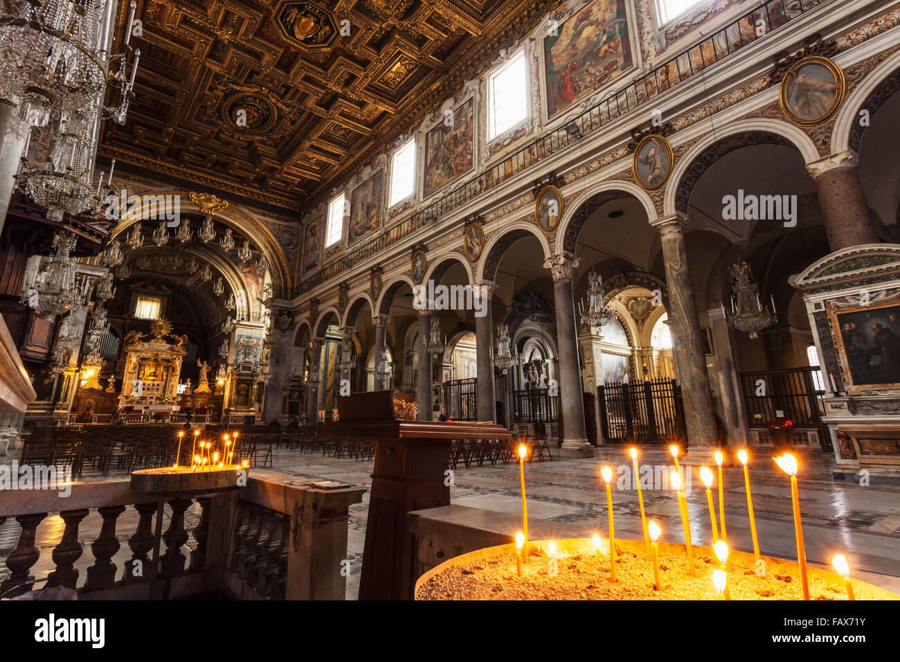 Basilique de Sainte Marie de l'autel des cieux, Rome, Italie Banque D'Images