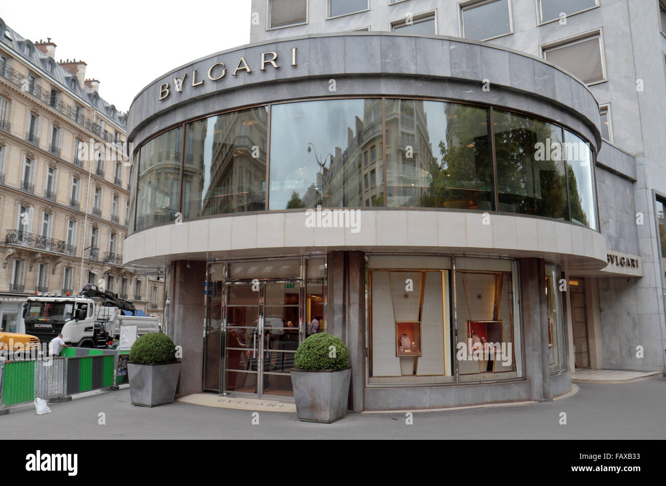 Le Bulgari BVLGARI (magasin) à Paris, France. Banque D'Images