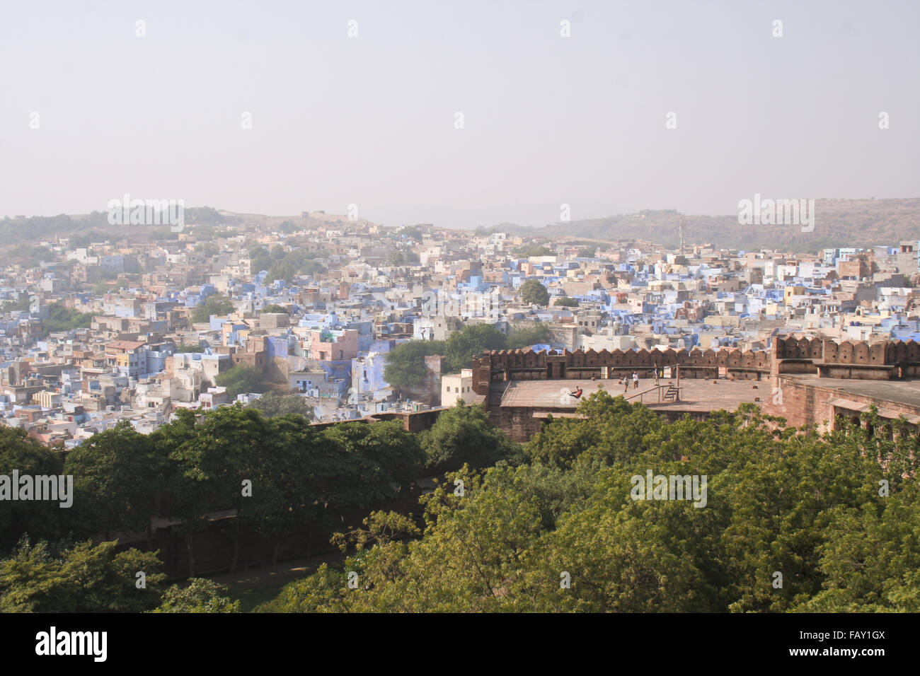 30 novembre 2015, Jodhpur, Rajasthan, Inde. La ville bleue de Jodhpur. Explorer les plaisirs de la ville bleue de Jodhpur a à o Banque D'Images