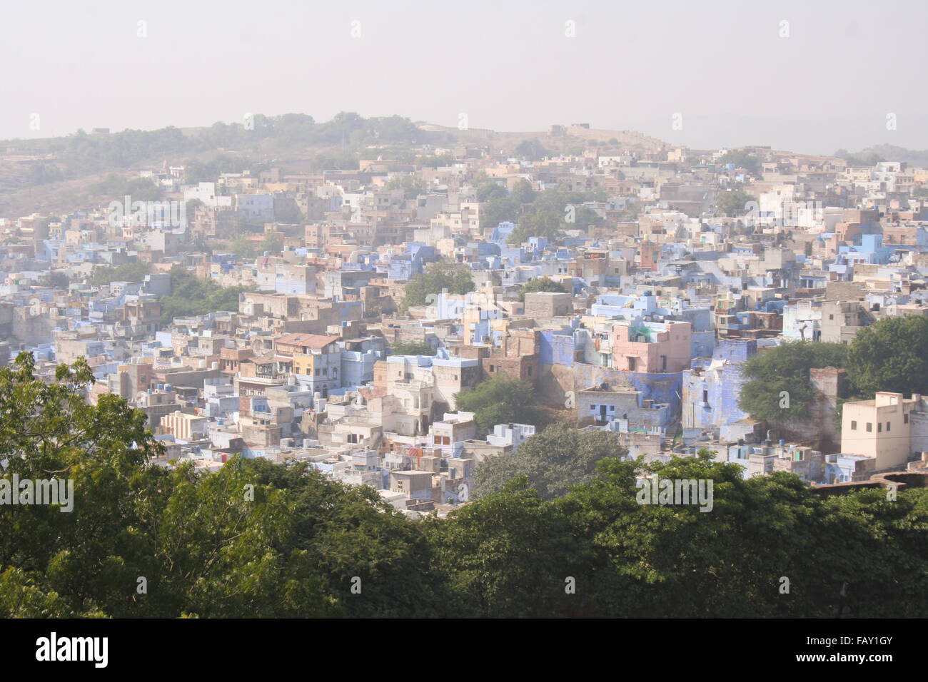 30 novembre 2015, Jodhpur, Rajasthan, Inde. La ville bleue de Jodhpur. Explorer les plaisirs de la ville bleue de Jodhpur Banque D'Images