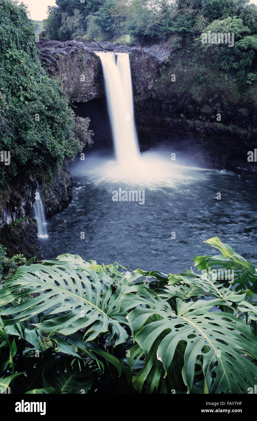 Big Island, Hawaii, Rainbow Falls à Hilo Banque D'Images