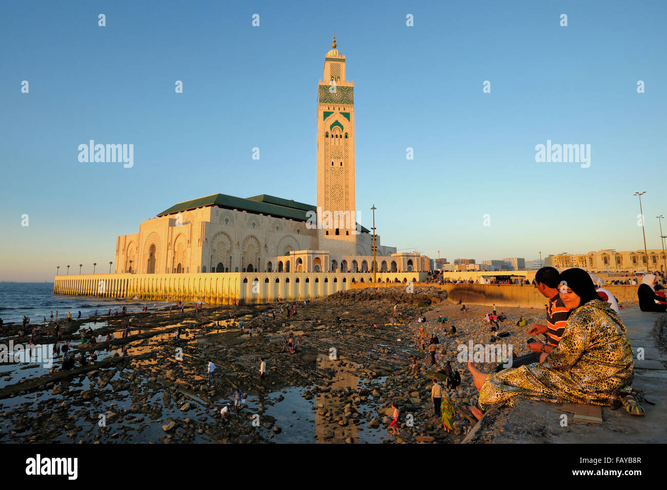 Grande Mosquée Hassan II, Casablanca (Dar el Baida), Grand Casablanca, Maroc Banque D'Images
