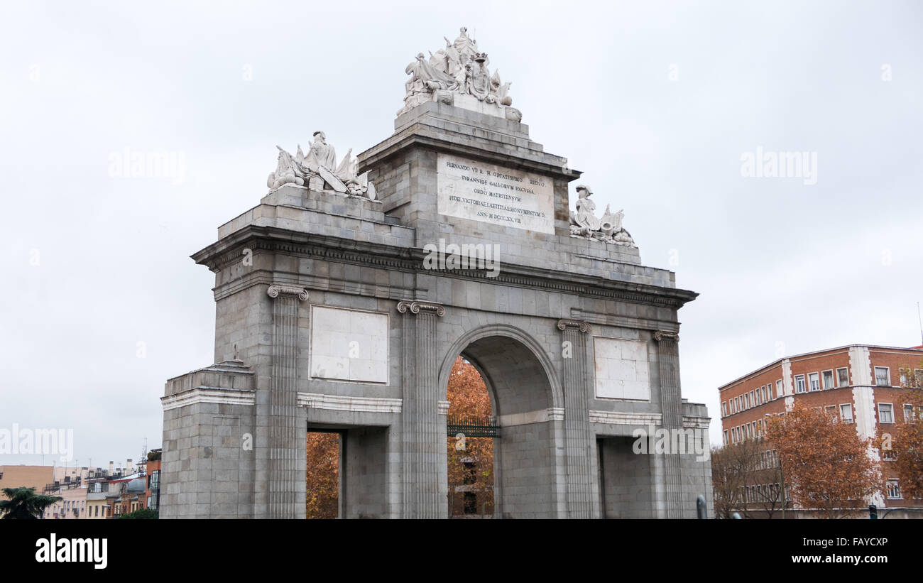 Gate Toledo à Madrid. Espagne Banque D'Images