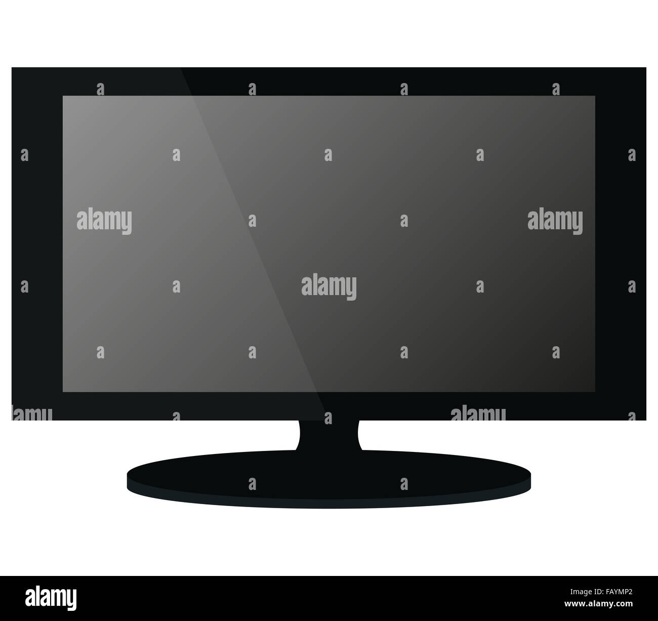 La télévision sur fond blanc Banque D'Images