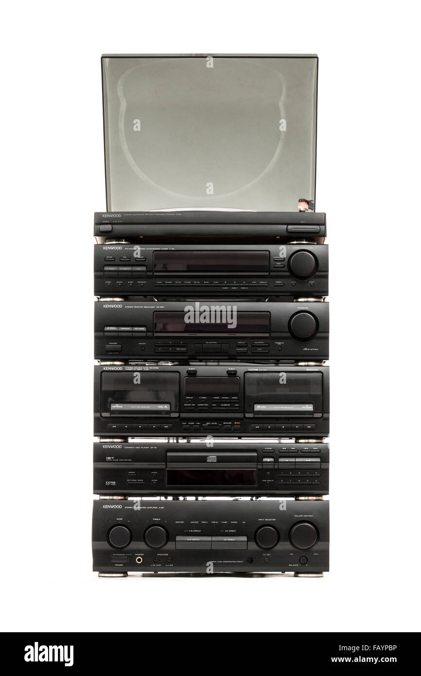 Vintage (1992) système Hi-Fi Kenwood Banque D'Images