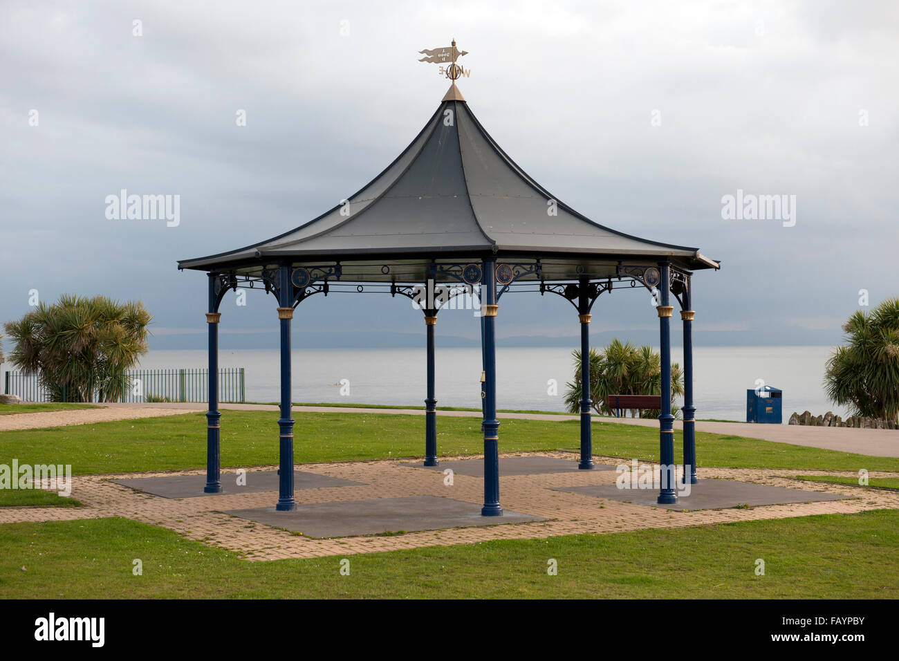 L'île de Barry Band Stand, Vale of Glamorgan, Pays de Galles, Pays de Galles, Royaume-Uni. Banque D'Images