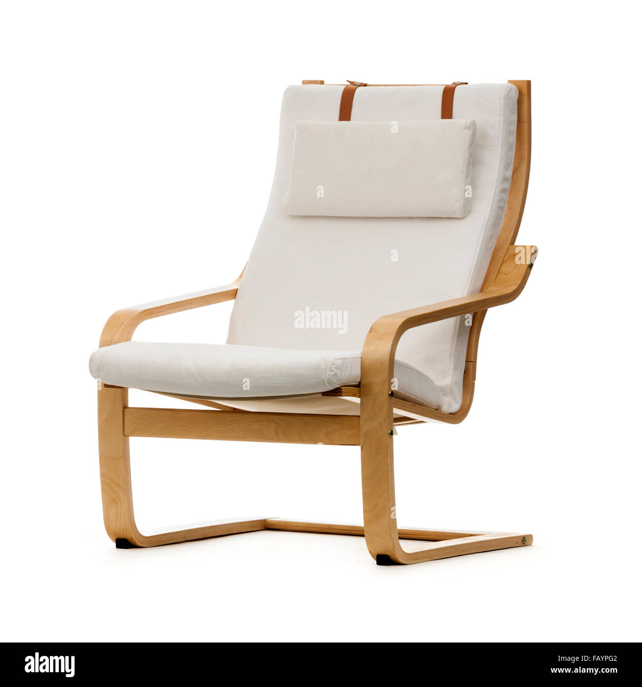Ikea POÄNG fauteuil, introduit en 1977 comme le poème et renommé en 1992 POÄNG. C'est l'un de ses modèles emblématiques. Banque D'Images