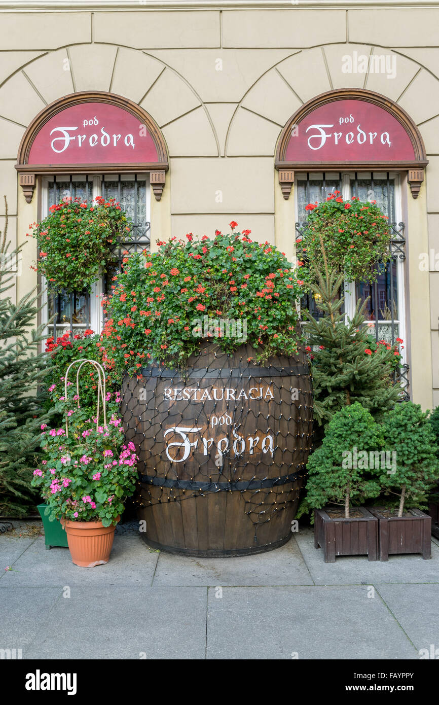 Wroclaw Old Market restaurant 'Pod' Fredra Photo Stock - Alamy