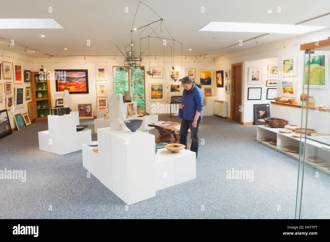 Intérieur de Milton Art Gallery près de Banchory, Aberdeenshire, Ecosse. Banque D'Images