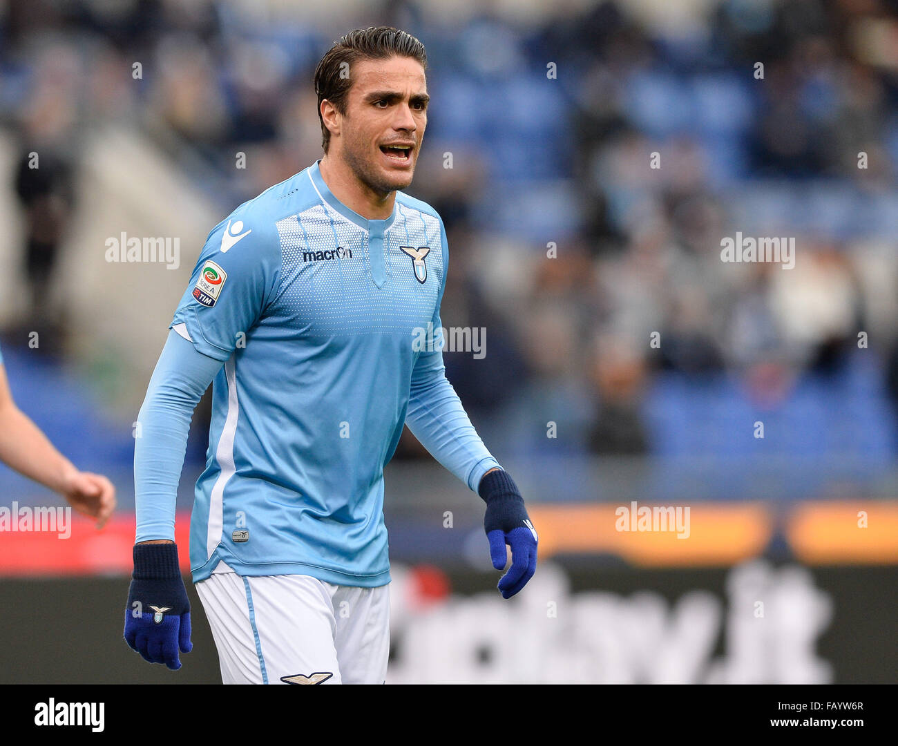 Alessandro Matri au cours de la Serie A italienne football match S.S. Lazio vs C.F. Carpi au Stade olympique à Rome, le 06 janvier 2016. Banque D'Images