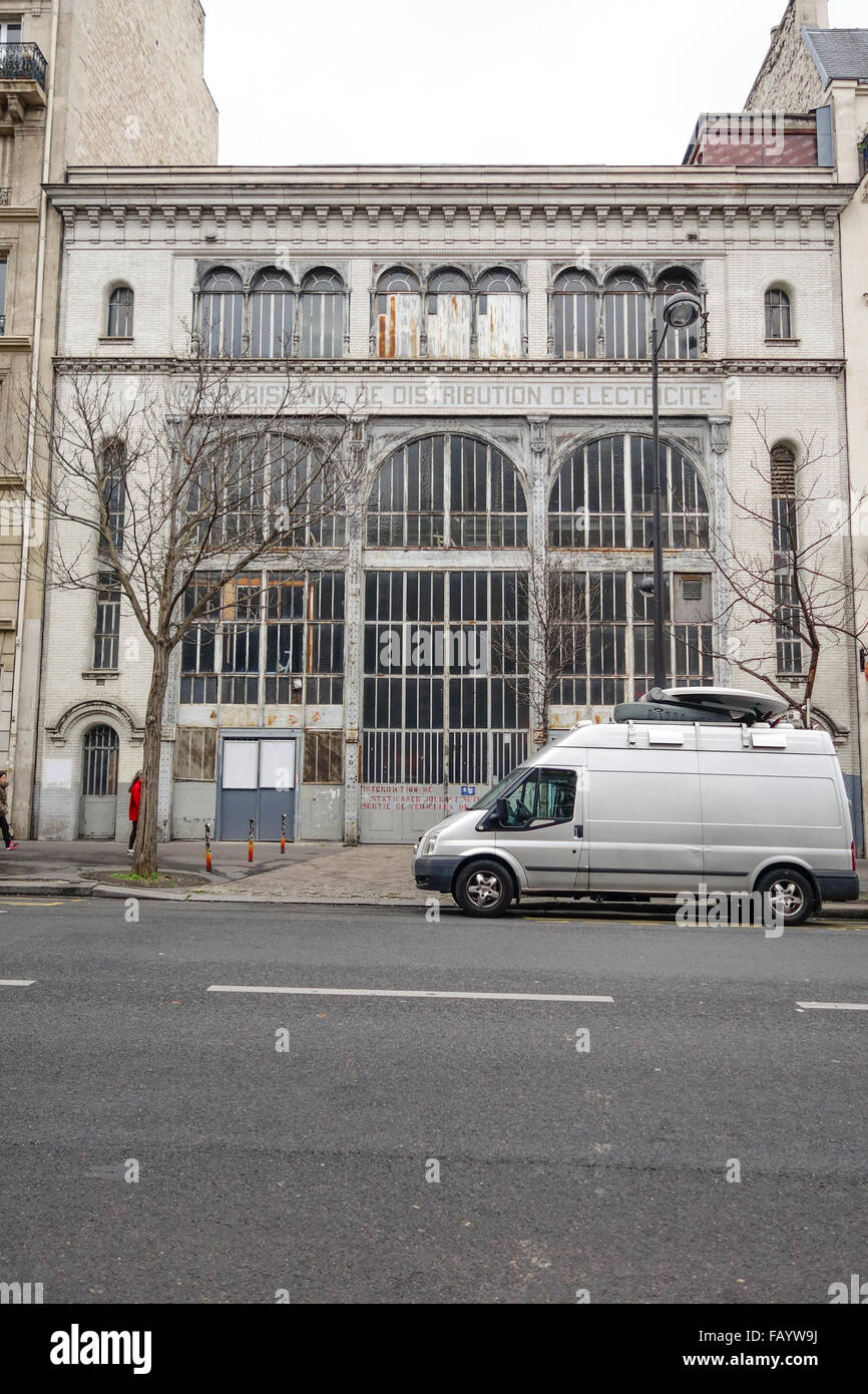L'ancien centre de distribution d'énergie électrique Parisienne de distribution d'électricité. Paris, France. Banque D'Images