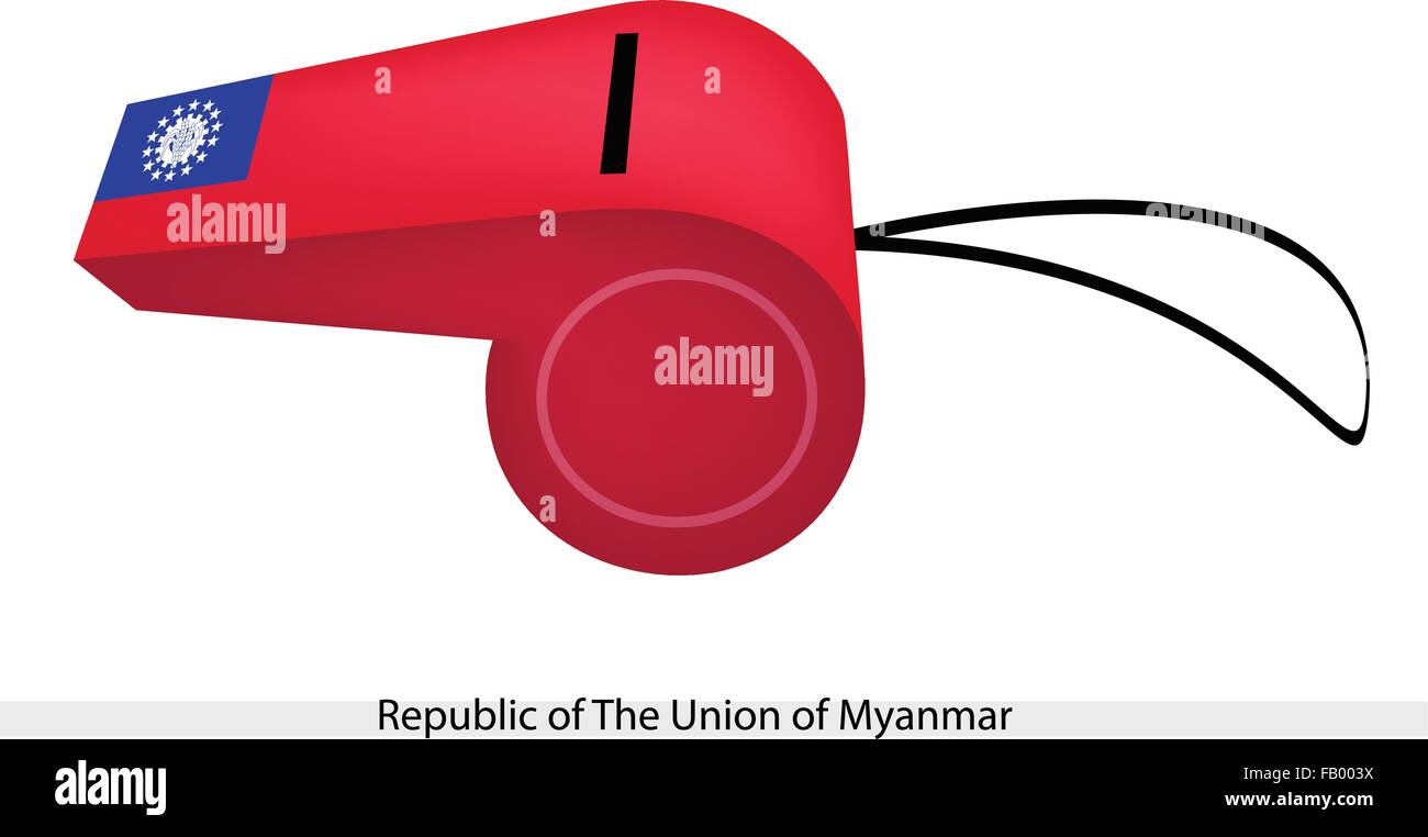 Une illustration de l'horizontale jaune, vert et rouge chargée d'une Five-Pointed Star blanc de la République de l'Union des Illustration de Vecteur