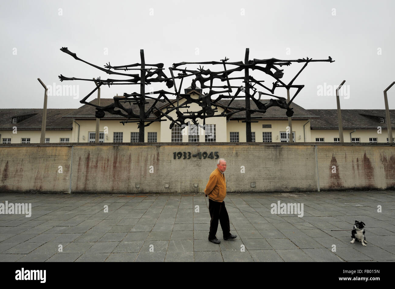 Internationales Mahnmal (Monument International, 1968), KZ-Gedenkstatte Dachau mémorial du camp de concentration de Dachau (Site), Dachau, Oberbayern (Haute-Bavière), Bavière, Allemagne Banque D'Images