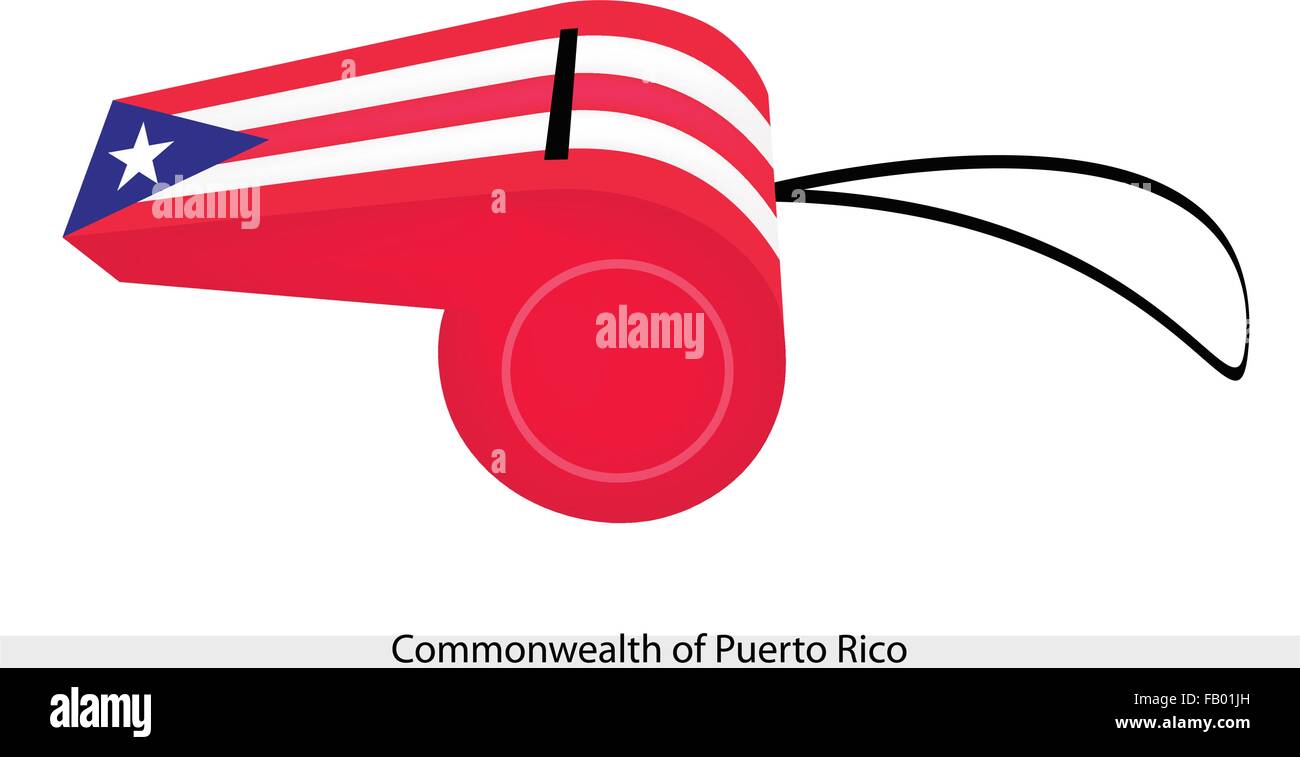 Une illustration de cinq bandes horizontales rouge et blanche avec une étoile blanche sur le triangle bleu du Commonwealth de Porto Rico Illustration de Vecteur