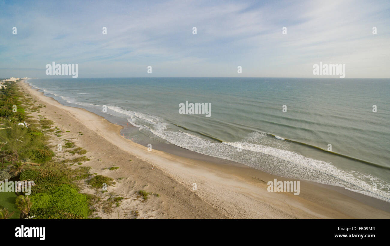 Vue aérienne de Melbourne Beach, Floride Banque D'Images