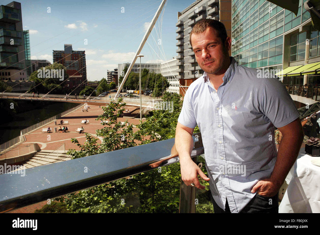 Anthony manivelle à The Lowry Hotel River Bar et Restaurant. Photo : Chris Bull Banque D'Images