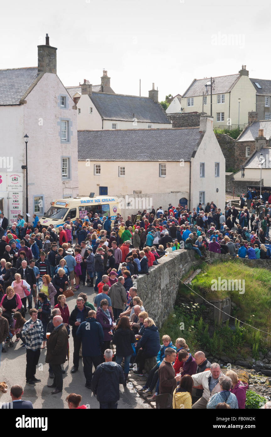Le Festival du bateau traditionnel écossais à Portsoy - Aberdeenshire, en Écosse. Banque D'Images
