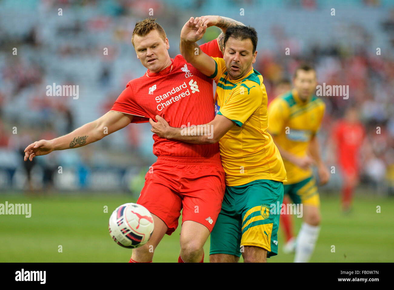 Du stade ANZ, Sydney, Australie. 07Th Jan, 2016. Match d'Exhibition. Légendes Légendes australiennes contre Liverpool. La légende de Liverpool John Arne Riise. Credit : Action Plus Sport/Alamy Live News Banque D'Images