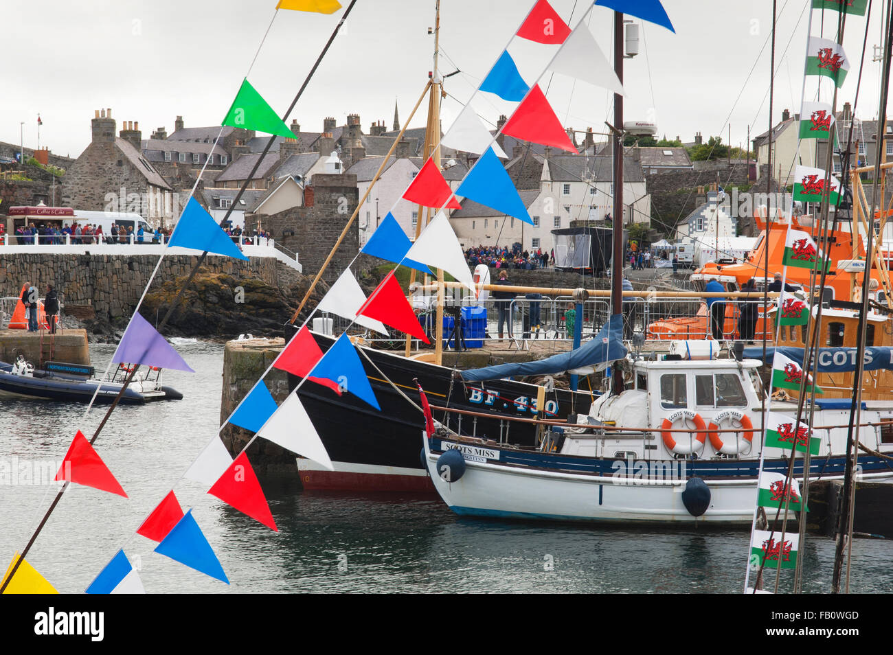 Le Festival du bateau traditionnel écossais à Portsoy - Aberdeenshire, en Écosse. Banque D'Images