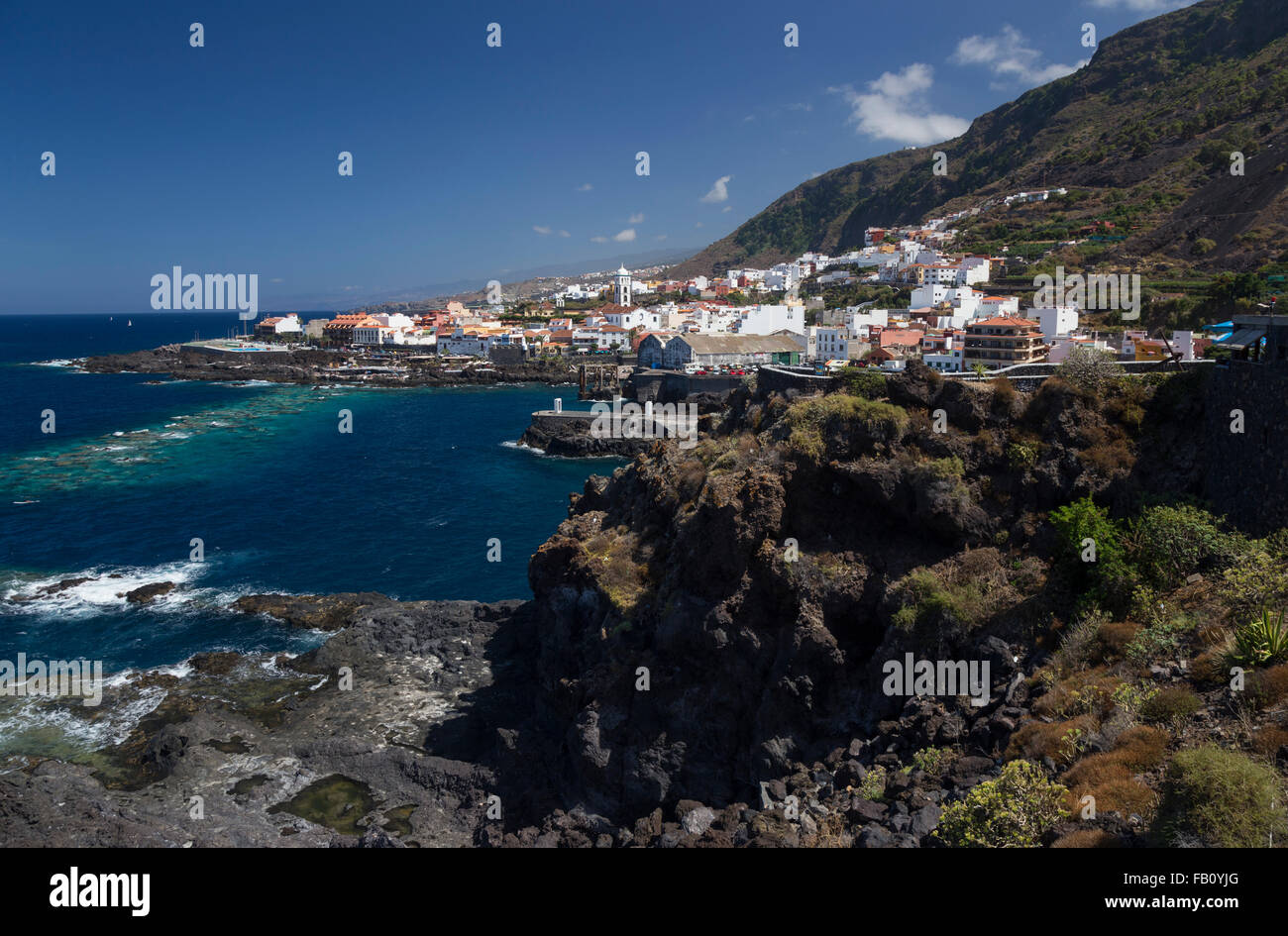 Ville historique de Garachico, Tenerife, Îles Canaries Banque D'Images