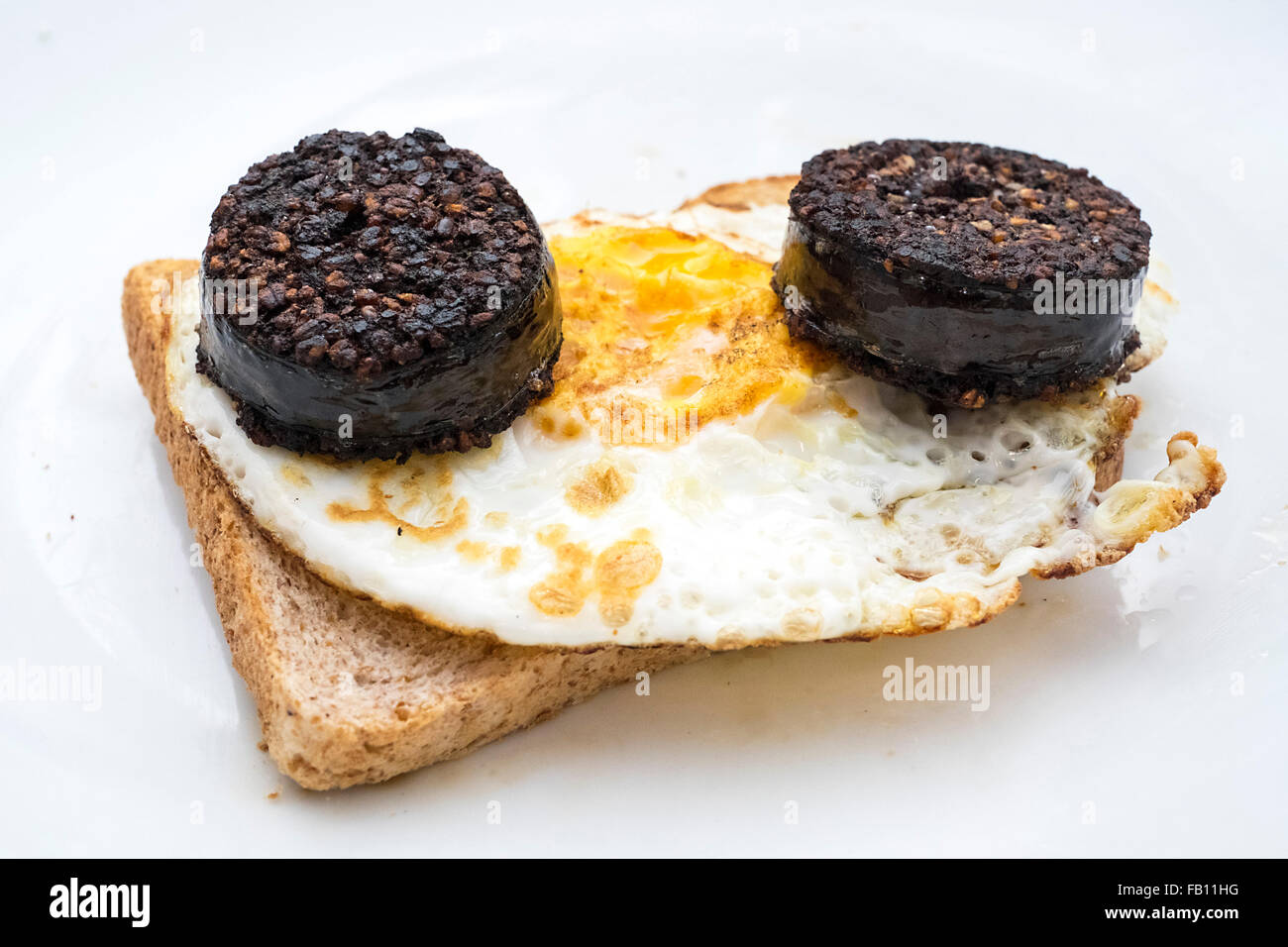 Une saucisse boudin noir Banque D'Images