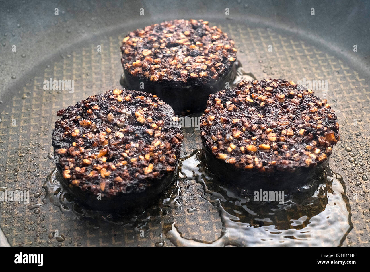 Une saucisse boudin noir Banque D'Images