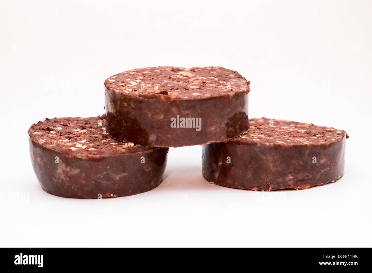 Une saucisse boudin noir Banque D'Images