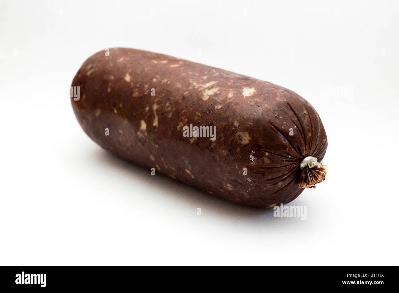 Une saucisse boudin noir Banque D'Images