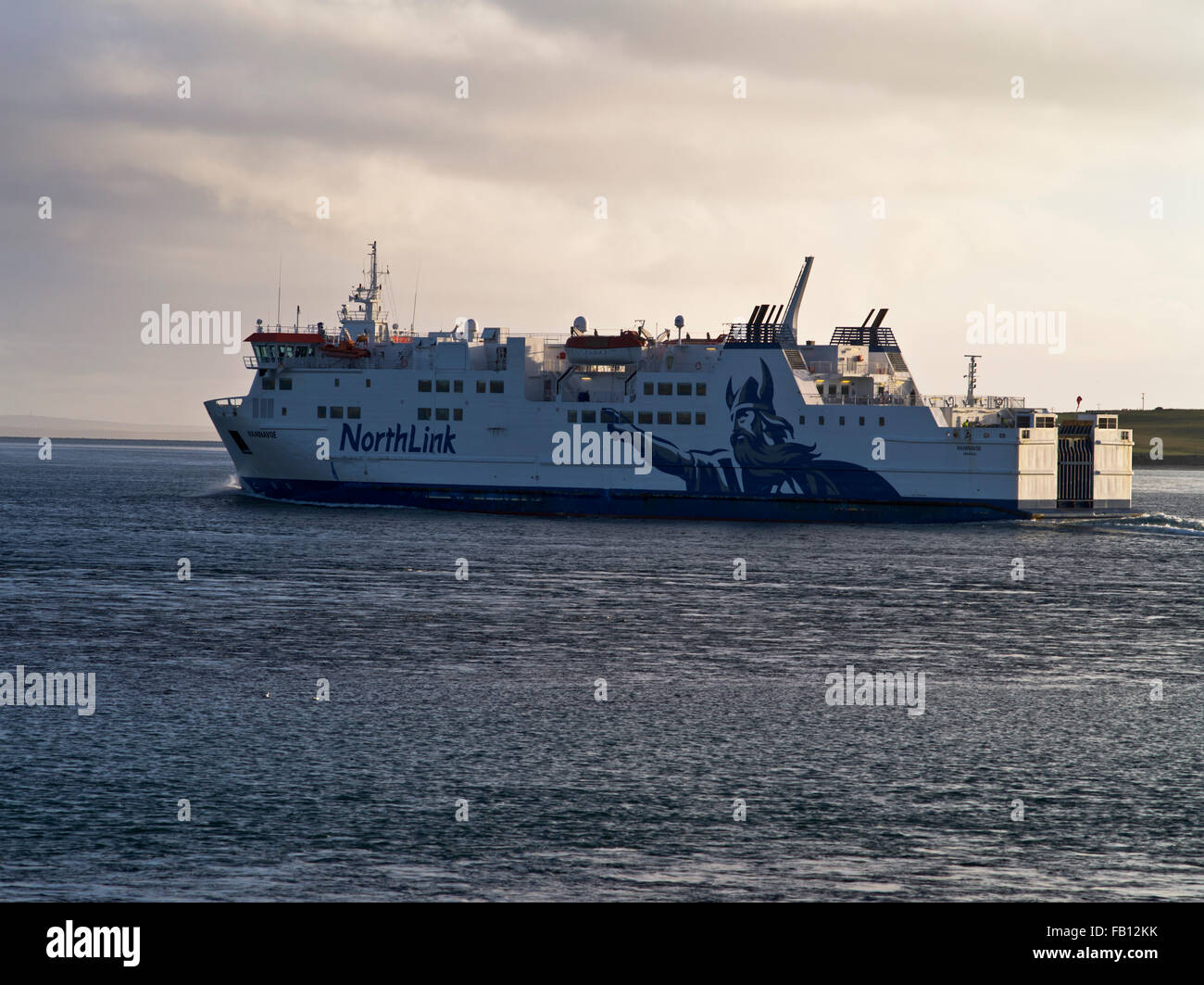 Dh Scapa Flow MV HAMNAVOE Serco Orcades ferry Northlink ferries à l'écosse Banque D'Images