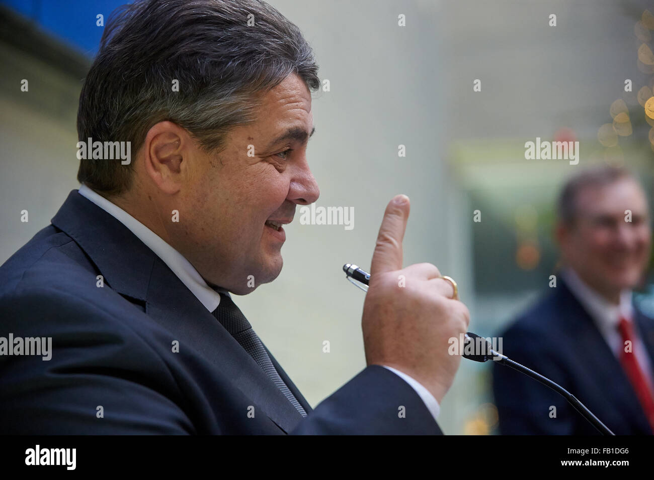 SPD, Sigmar Gabriel, ministre fédéral de l'économie et de l'Énergie, des événements de la Chambre des Métiers, Koblenz, Rhénanie-Palatinat Banque D'Images