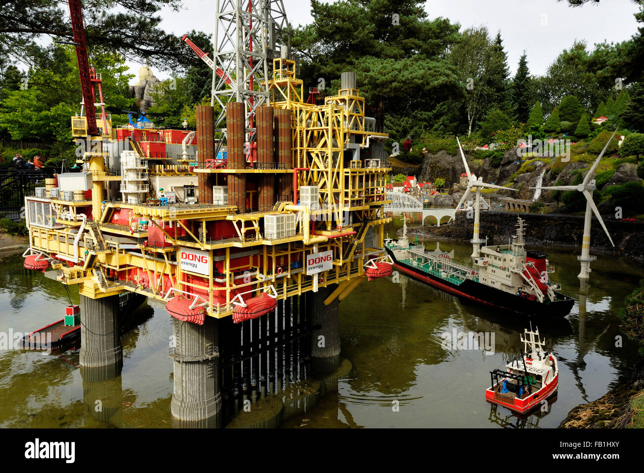 Legoland, la production de pétrole en mer du Nord, Jylland Billund Danemark Banque D'Images