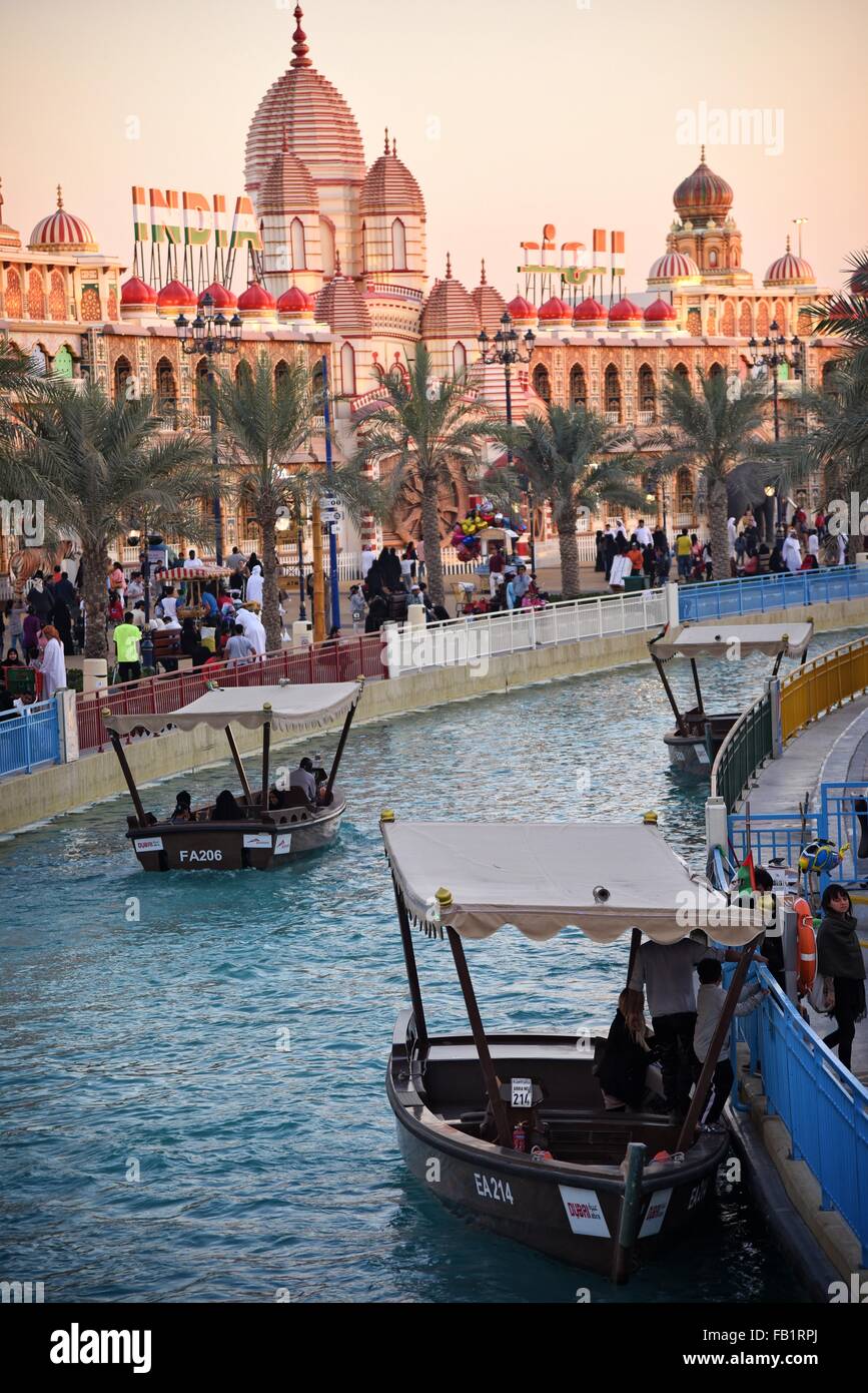 Global Village Dubailand, DUBAÏ, ÉMIRATS ARABES UNIS a déclaré qu'il était le plus grand tourisme, loisirs et culture projet. Banque D'Images