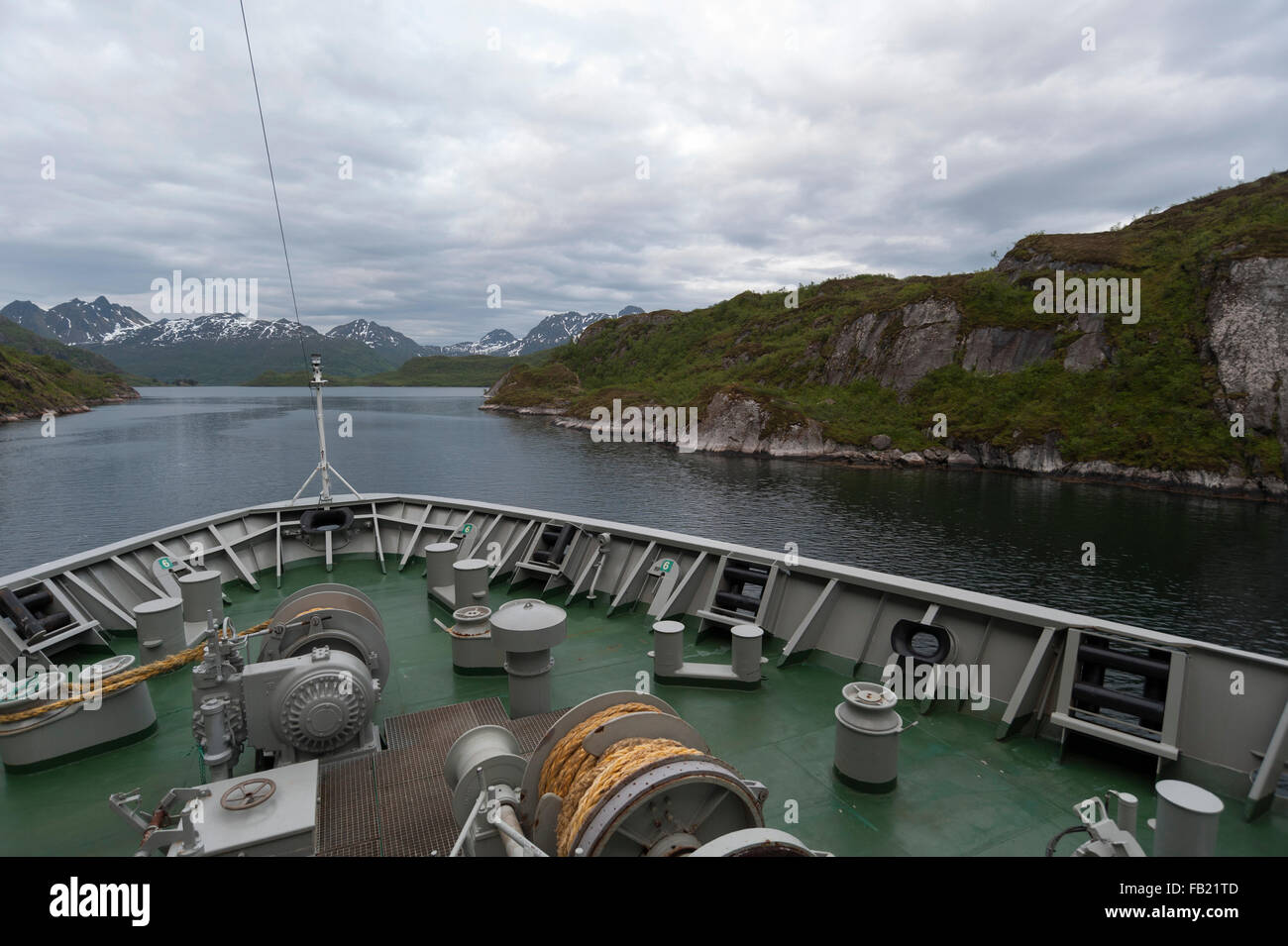 Hurtigruten ms nordlys bateau de croisière, trollfjord, Norvège Banque D'Images