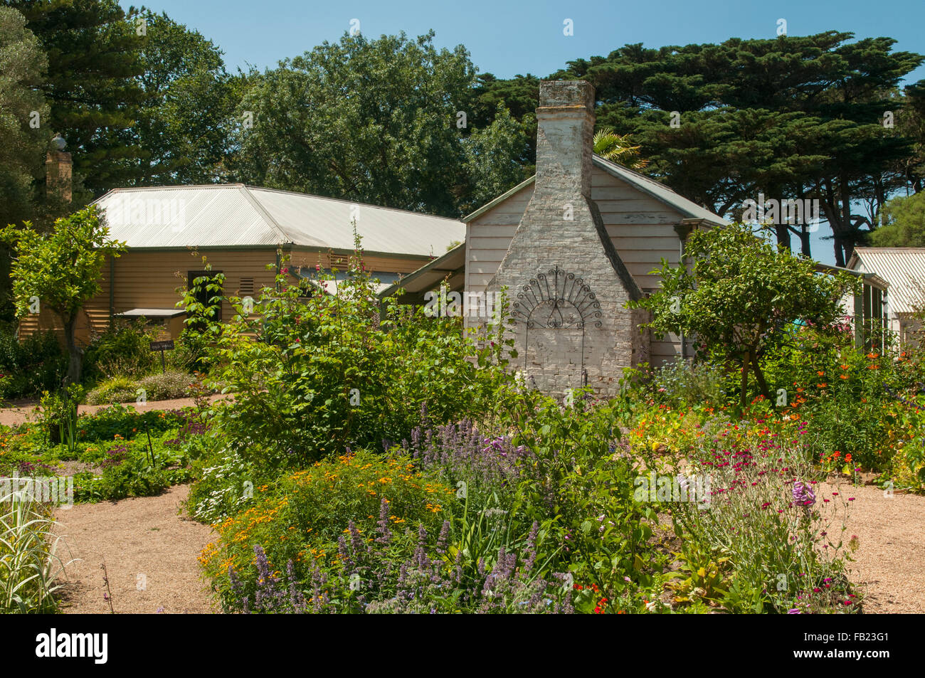 Amess House, Churchill Island, Victoria, Australie Banque D'Images
