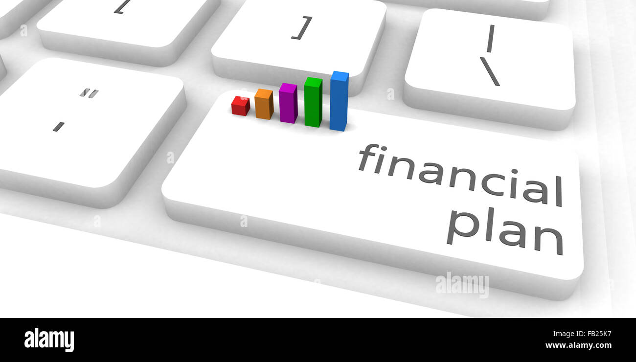 Plan financier comme un concept de site web rapide et facile Banque D'Images