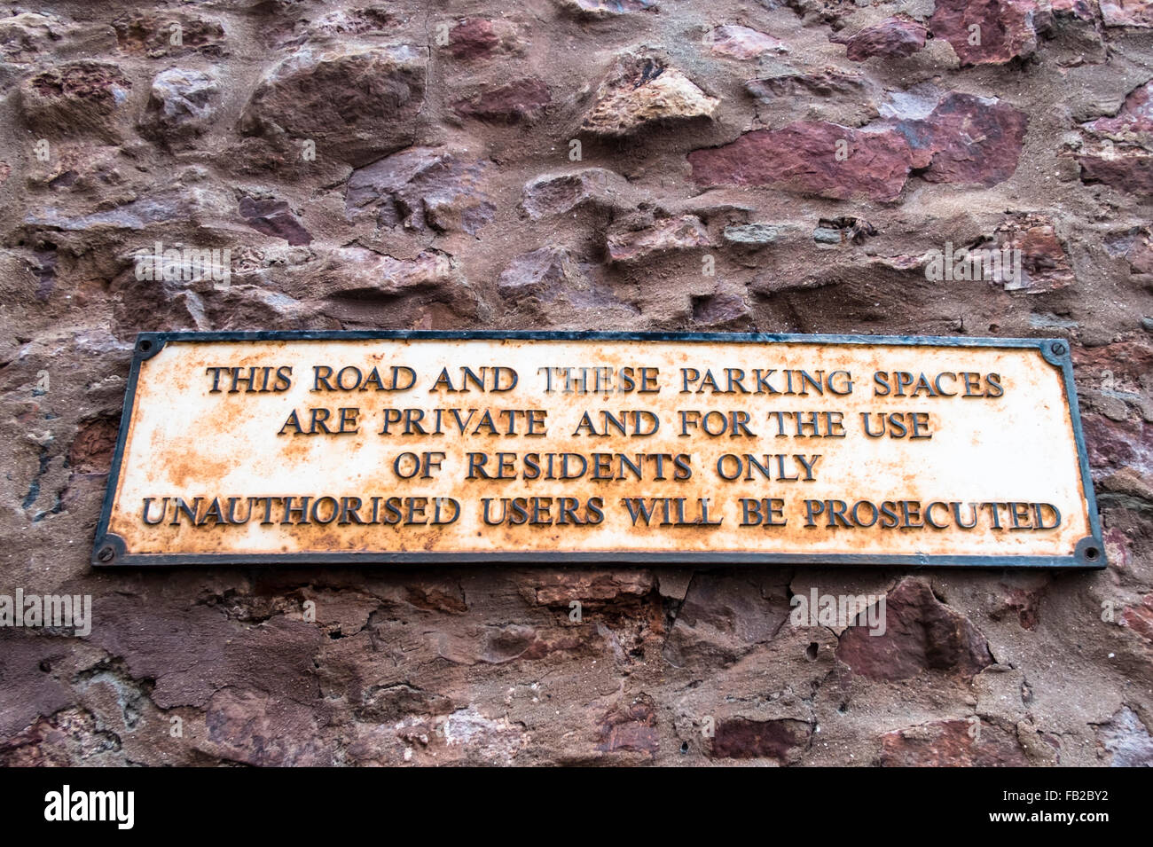 Autour du centre-ville de Bristol Old Private road sign Banque D'Images