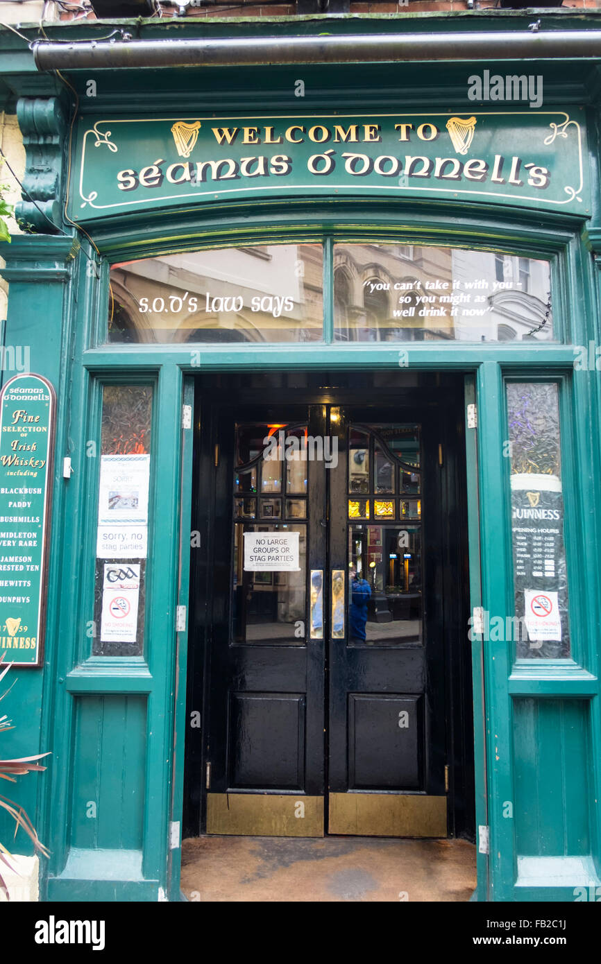 Autour du centre-ville de Bristol Seamas O'Donnells bar Banque D'Images