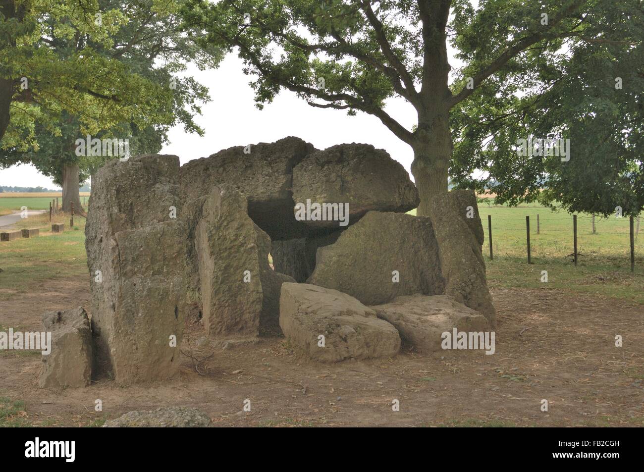 Dolmen du nord ou "Grand dolmen' 5,5 m Longueur - 1.7 withd. - 1,5 m de haut de la Colombie-Britannique 3000-2800 site mégalithique de Wéris - Durbuy Belgique Banque D'Images