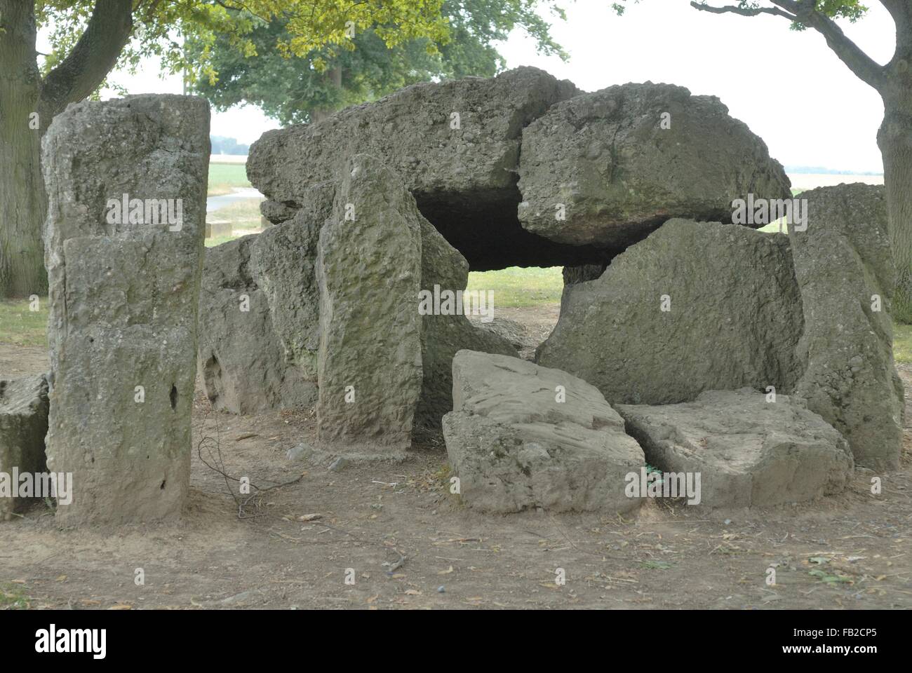 Dolmen du nord ou "Grand dolmen' 5,5 m Longueur - 1.7 withd. - 1,5 m de haut - 3000-2800 B.C. site mégalithique Wéris - Durbuy Belgique Banque D'Images