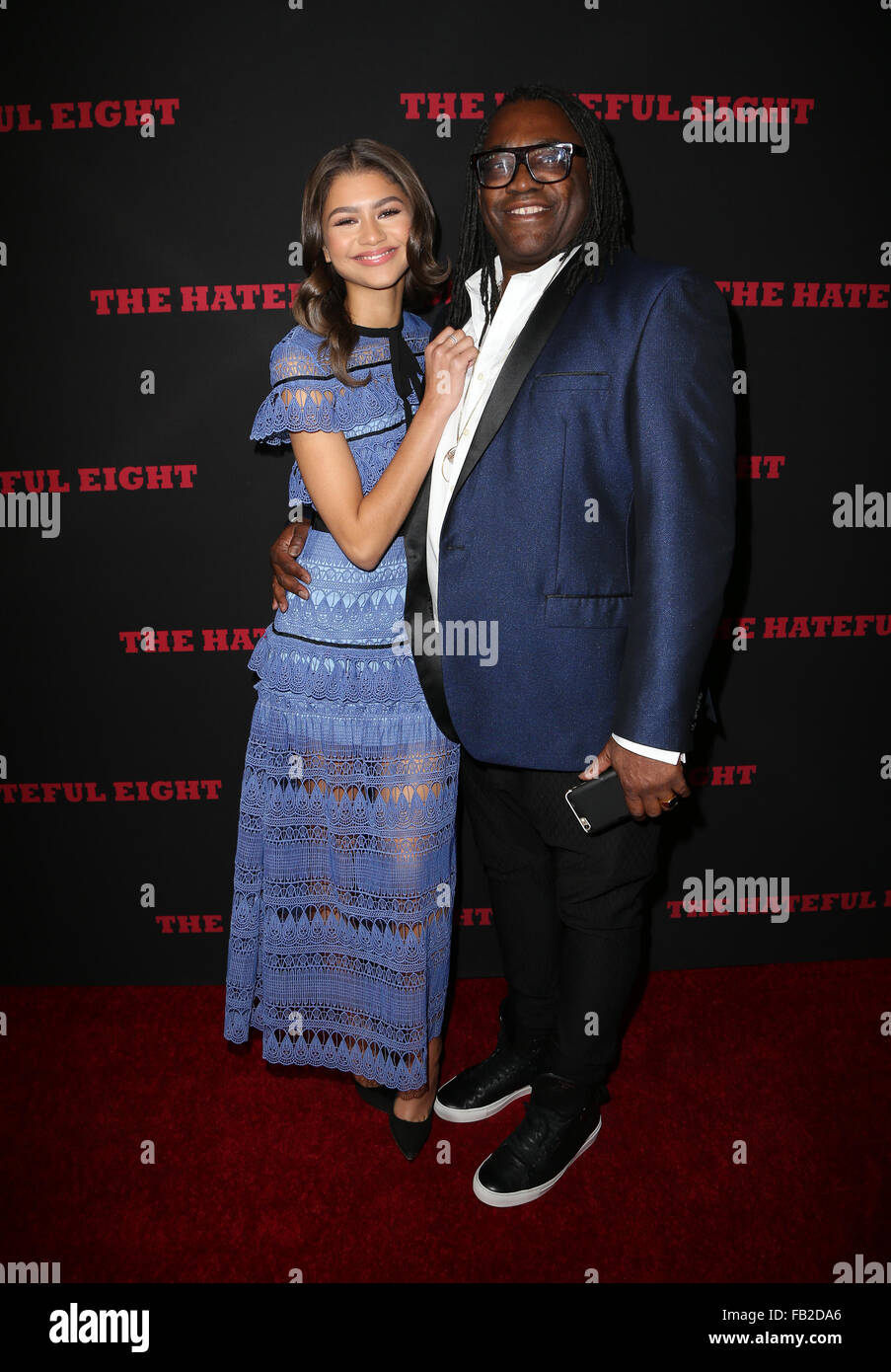 Première mondiale de la Weinstein Company's 'Les huit haineux' - Arrivées comprend : Zendaya Coleman, Kazembe Ajamu Coleman Où : Los Angeles, California, United States Quand : 07 déc 2015 Banque D'Images