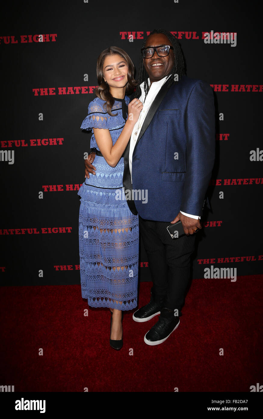 Première mondiale de la Weinstein Company's 'Les huit haineux' - Arrivées comprend : Zendaya Coleman, Kazembe Ajamu Coleman Où : Los Angeles, California, United States Quand : 07 déc 2015 Banque D'Images