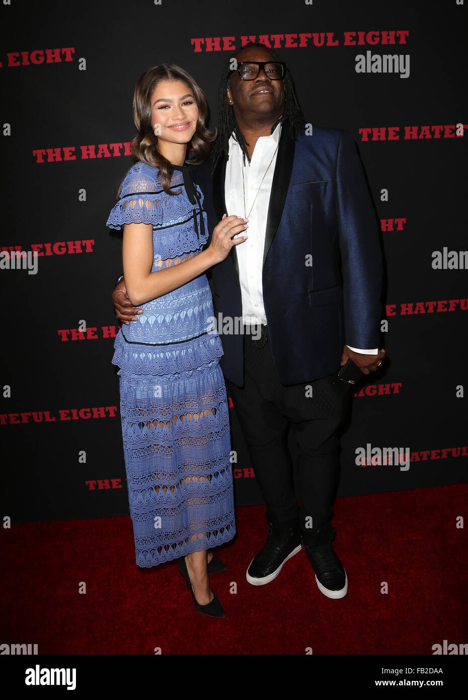 Première mondiale de la Weinstein Company's 'Les huit haineux' - Arrivées comprend : Zendaya Coleman, Kazembe Ajamu Coleman Où : Los Angeles, California, United States Quand : 07 déc 2015 Banque D'Images