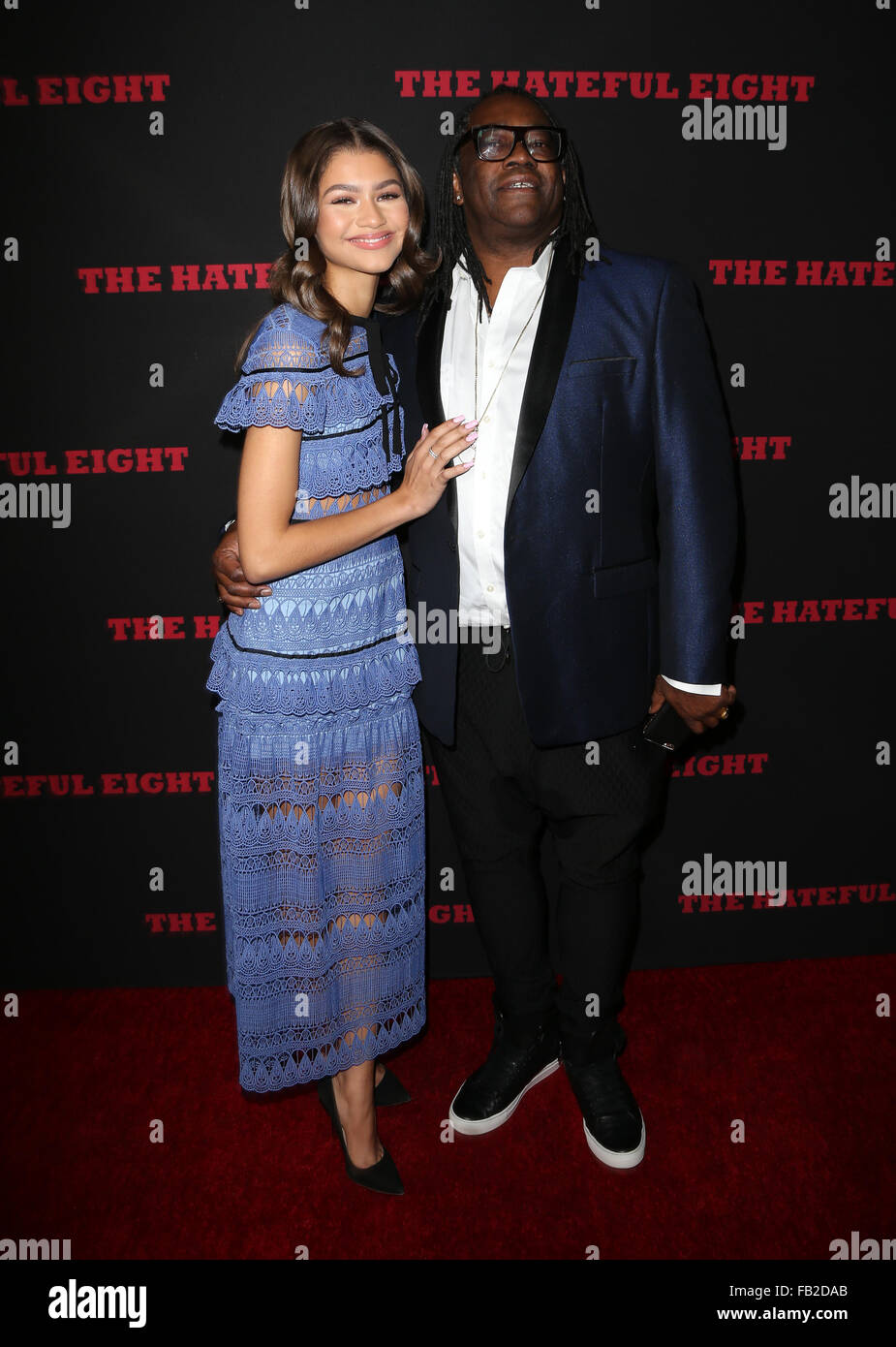 Première mondiale de la Weinstein Company's 'Les huit haineux' - Arrivées comprend : Zendaya Coleman, Kazembe Ajamu Coleman Où : Los Angeles, California, United States Quand : 07 déc 2015 Banque D'Images